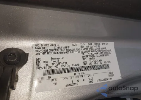 2015 Ford Focus Se from USA, damaged, VIN 1FADP3F28FL205635